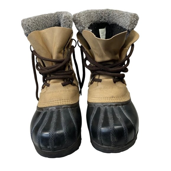 Sorel Leather Kananaskis insulated Snow Boots Lace Up Women’s 6 EU 37 Like New - Picture 6 of 12